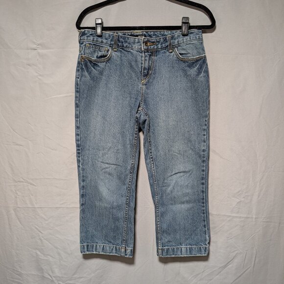 A‎ New Approach Women's Medium Wash Cropped Jeans Size 8 Petite - Picture 1 of 9